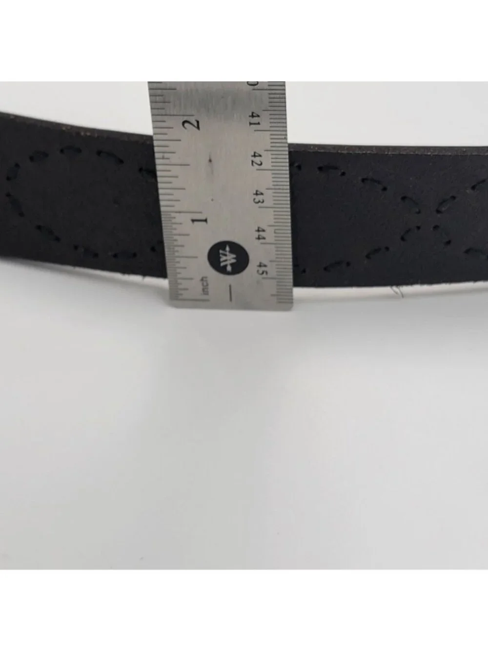 Vtg Y2K Western/Boho Brown Leather Belt With Decorative Silver Buckle & Embroide